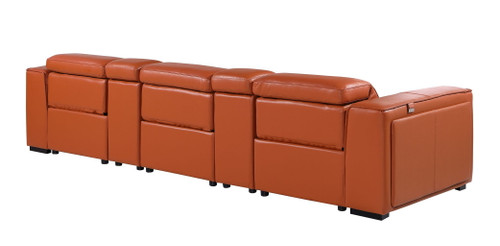 1224 - 5-Piece Modular Power Reclining Sofa In With 3 Power Recliners & Power Headrests