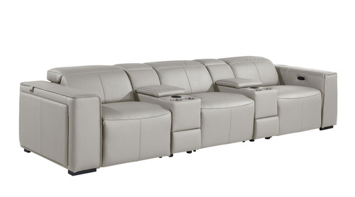 1224 - 5-Piece Modular Power Reclining Sofa In With 3 Power Recliners & Power Headrests