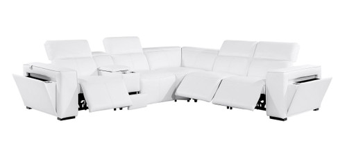 1224 - 5-Piece L-Shaped Sectional Sofa In With 3 Power Recliners & Power Headrests