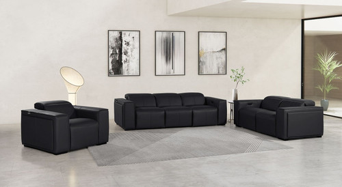 1224 - 6-Piece Modular Power Reclining Sofa, Loveseat & Chair Set In With 6 Power Recliners & Power Headrests