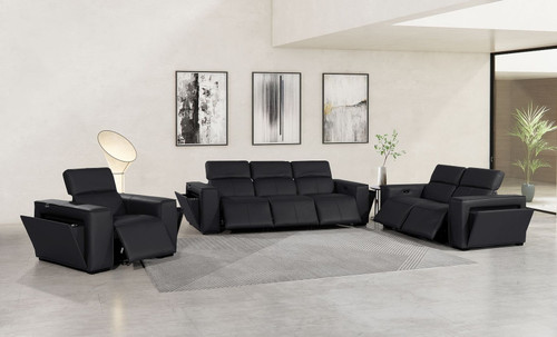 1224 - 6-Piece Modular Power Reclining Sofa, Loveseat & Chair Set In With 6 Power Recliners & Power Headrests