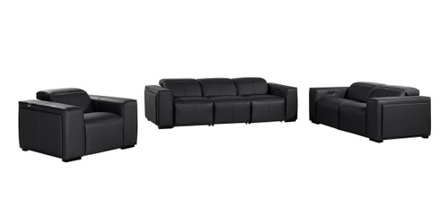 1224 - 6-Piece Modular Power Reclining Sofa, Loveseat & Chair Set In With 6 Power Recliners & Power Headrests