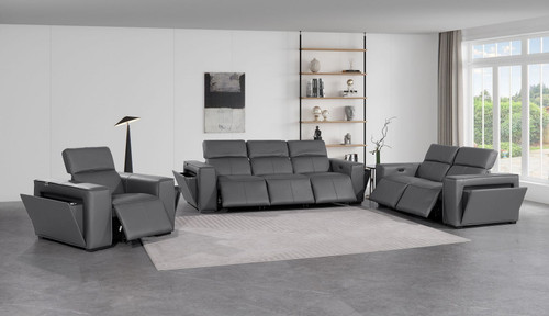 1224 - 6-Piece Modular Power Reclining Sofa, Loveseat & Chair Set In With 6 Power Recliners & Power Headrests