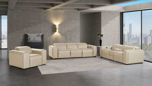 1224 - 7-Piece Modular Power Reclining Sofa, Loveseat & Chair Set In With 5 Power Recliners & Power Headrests