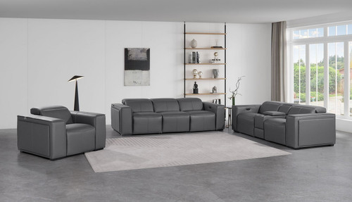 1224 - 7-Piece Modular Power Reclining Sofa, Loveseat & Chair Set In With 5 Power Recliners & Power Headrests