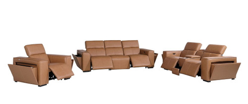 1224 - 7-Piece Modular Power Reclining Sofa, Loveseat & Chair Set In With 5 Power Recliners & Power Headrests