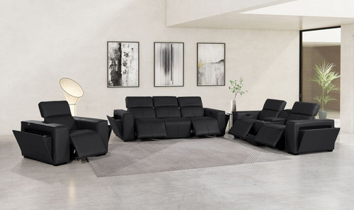 1224 - 7-Piece Modular Power Reclining Sofa, Loveseat & Chair Set In With 5 Power Recliners & Power Headrests