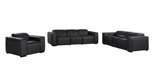 1224 - 7-Piece Modular Power Reclining Sofa, Loveseat & Chair Set In With 6 Power Recliners & Power Headrests