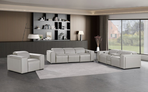 1224 - 7-Piece Modular Power Reclining Sofa, Loveseat & Chair Set In With 6 Power Recliners & Power Headrests