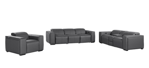 1224 - 7-Piece Modular Power Reclining Sofa, Loveseat & Chair Set In With 6 Power Recliners & Power Headrests