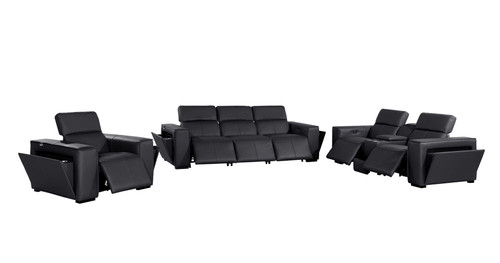 1224 - 7-Piece Modular Power Reclining Sofa, Loveseat & Chair Set In With 6 Power Recliners & Power Headrests