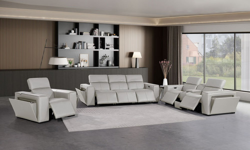 1224 - 7-Piece Modular Power Reclining Sofa, Loveseat & Chair Set In With 6 Power Recliners & Power Headrests