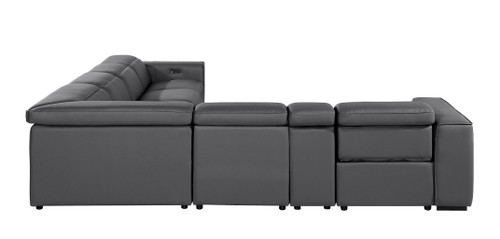 1224 - 7-Piece L-Shaped Sectional Sofa In With 3 Power Recliners & Power Headrests
