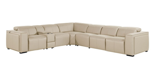 1224 - 7-Piece L-Shaped Sectional Sofa In With 3 Power Recliners & Power Headrests