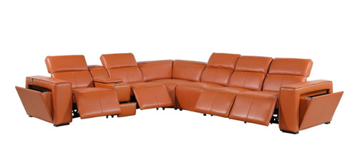 1224 - 7-Piece L-Shaped Sectional Sofa In With 4 Power Recliners & Power Headrests