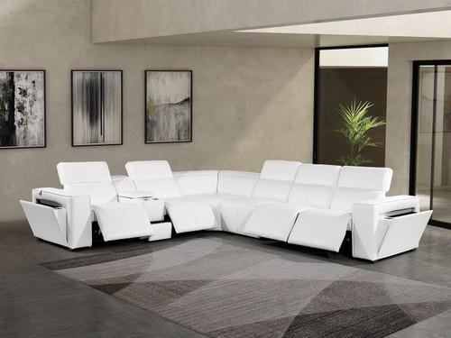 1224 - 7-Piece L-Shaped Sectional Sofa In With 4 Power Recliners & Power Headrests