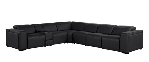 1224 - 7-Piece L-Shaped Sectional Sofa In With 4 Power Recliners & Power Headrests