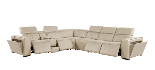 1224 - 7-Piece L-Shaped Sectional Sofa In With 4 Power Recliners & Power Headrests
