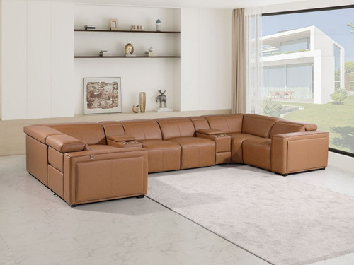 1224 - 8-Piece U-Shaped Sectional Sofa In With 2 Power Recliners & Power Headrests