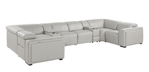 1224 - 8-Piece U-Shaped Sectional Sofa In With 2 Power Recliners & Power Headrests