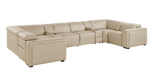 1224 - 8-Piece U-Shaped Sectional Sofa In With 2 Power Recliners & Power Headrests