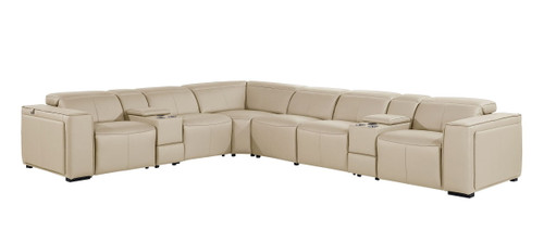 1224 - 8-Piece L-Shaped Sectional Sofa In With 3 Power Recliners & Power Headrests