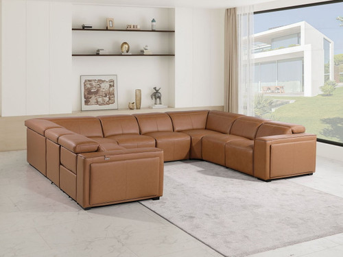 1224 - 8-Piece U-Shaped Sectional Sofa In With 4 Power Recliners & Power Headrests