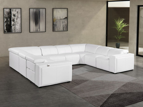 1224 - 8-Piece U-Shaped Sectional Sofa In With 4 Power Recliners & Power Headrest