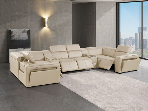 1224 - 8-Piece U-Shaped Sectional Sofa In With 4 Power Recliners & Power Headrest