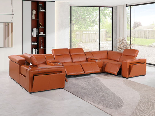 1224 - 8-Piece U-Shaped Sectional Sofa In With 4 Power Recliners & Power Headrest
