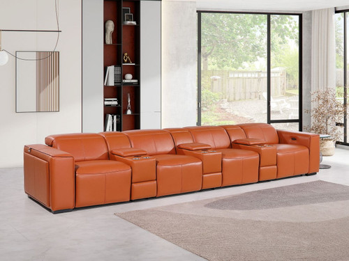 1224 - 7-Piece Modular Power Reclining Sofa In With 4 Power Recliners & Power Headrests