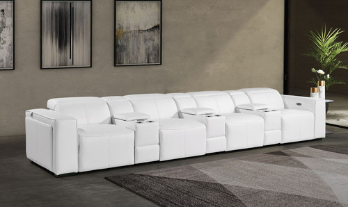 1224 - 7-Piece Modular Power Reclining Sofa In With 4 Power Recliners & Power Headrests