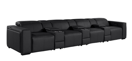 1224 - 7-Piece Modular Power Reclining Sofa In With 4 Power Recliners & Power Headrests
