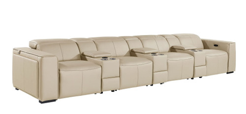 1224 - 7-Piece Modular Power Reclining Sofa In With 4 Power Recliners & Power Headrests