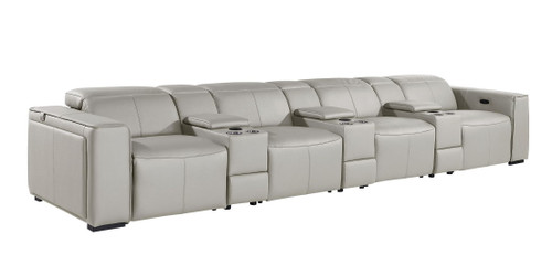 1224 - 7-Piece Modular Power Reclining Sofa In With 4 Power Recliners & Power Headrests