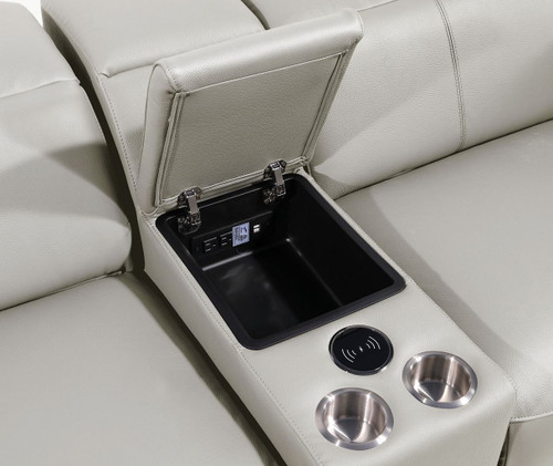 1224 - 6-Piece L-Shaped Sectional Sofa In With 3 Power Recliners & Power Headrests