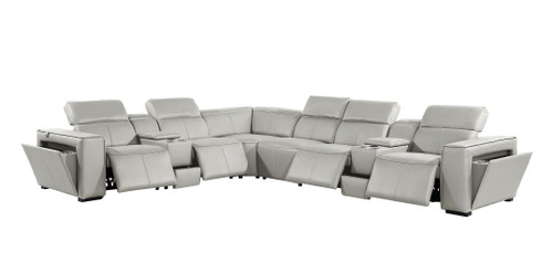 1224 - 8-Piece L-Shaped Sectional Sofa In With 4 Power Recliners & Power Headrests