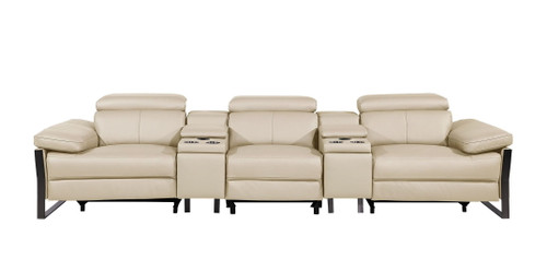 1246 - Modular Power Triple Reclining Dual Console Sofa With Power Reclining Headrests