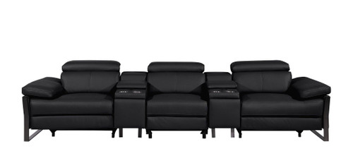 1246 - Modular Power Triple Reclining Dual Console Sofa With Power Reclining Headrests