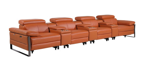 1246 - Modular Power Triple Reclining Triple Console Sofa With Power Reclining Headrests
