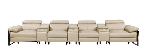 1246 - Modular Power Triple Reclining Triple Console Sofa With Power Reclining Headrests