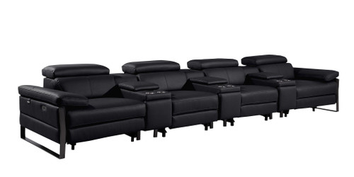 1246 - Modular Power Triple Reclining Triple Console Sofa With Power Reclining Headrests