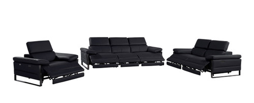 1246 - Modular Power Triple Reclining Sofa, Loveseat, And Chair Set With Power Headrests