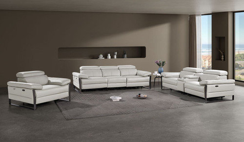 1246 - Modular Power Triple Reclining Sofa, Console Loveseat, And Chair Set With Power Headrests