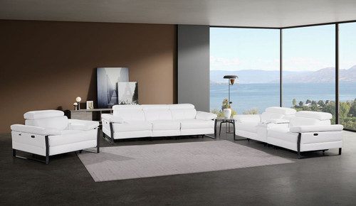 1246 - Modular Power Triple Reclining Sofa, Console Loveseat, And Chair Set With Power Headrests