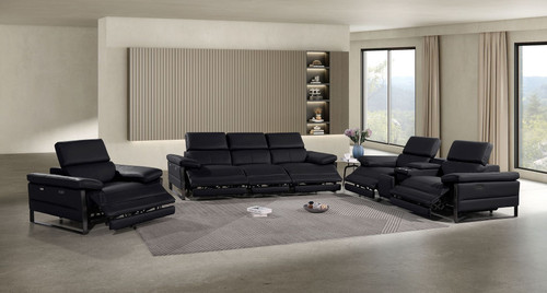 1246 - Modular Power Triple Reclining Sofa, Console Loveseat, And Chair Set With Power Headrests