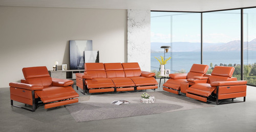 1246 - Modular Power Triple Reclining Sofa, Console Loveseat, And Chair Set With Power Headrests
