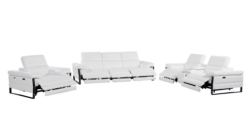 1246 - Modular Power Triple Reclining Sofa, Console Loveseat, And Chair Set With Power Headrests