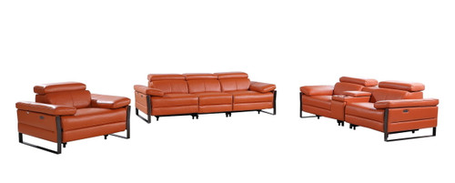1246 - Modular Power Triple Reclining Sofa, Console Loveseat, And Chair Set With Power Headrests