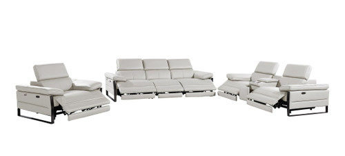 1246 - Modular Power Triple Reclining Sofa, Console Loveseat, And Chair Set With Power Headrests